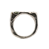 WORKSHOP RING No. 6 - Silver, Sapphires, Raw Diamond