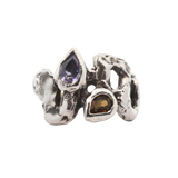 SNAKE Ring - Sterling Silver, Lavender Sapphire, Golden Tourmaline