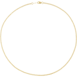 round rolo chain link necklace in 14k gold