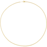 round rolo chain link necklace in 14k gold