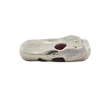 WORKSHOP RING No. 7- Silver, Raw Diamond, Green Sapphire, Ruby