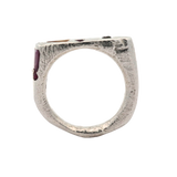 WORKSHOP RING No. 1 - Silver, diamond, ruby, sapphires.