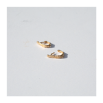 Artisan-Crafted Crooked Fern Mini Hoop Earring