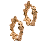 Artisan-Crafted IDUN Floral Hoop Huggie Earrings in Recycled Platinum