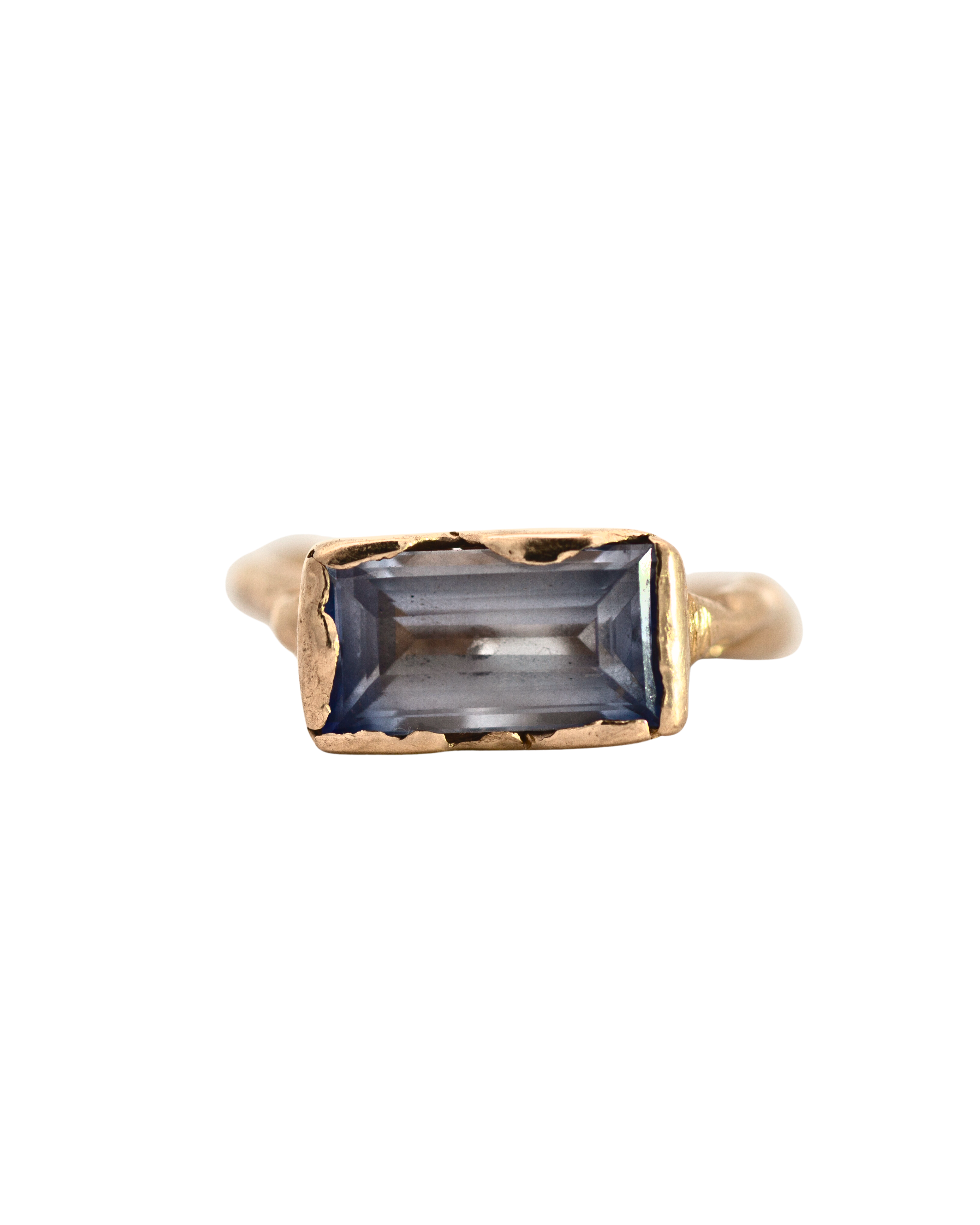 Artisan-Crafted OOAK Montana Sapphire Ring in 14K Fairmined Gold