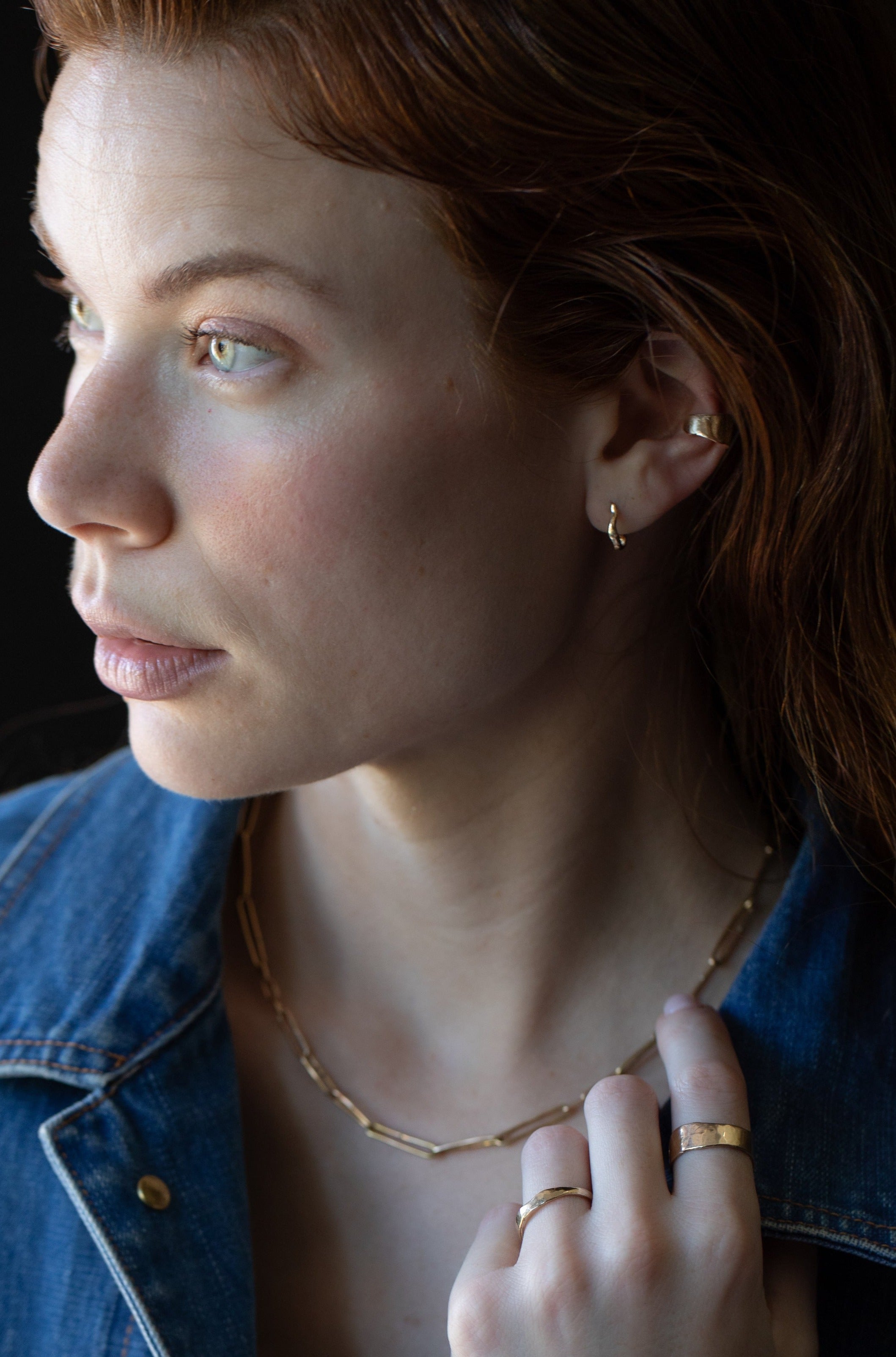 Artisan-Crafted SIGR Ear Cuff in Recycled Platinum