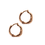 Artisan-Crafted TILDA MINI Hoops in Recycled Platinum with Letter Charms