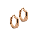 Close-up of Hand-Carved TILDA Huggie Hoops with Sculptural Design