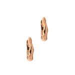 Close-up of Hand-Carved TILDA MINI Hoops with Removable Letter Charms