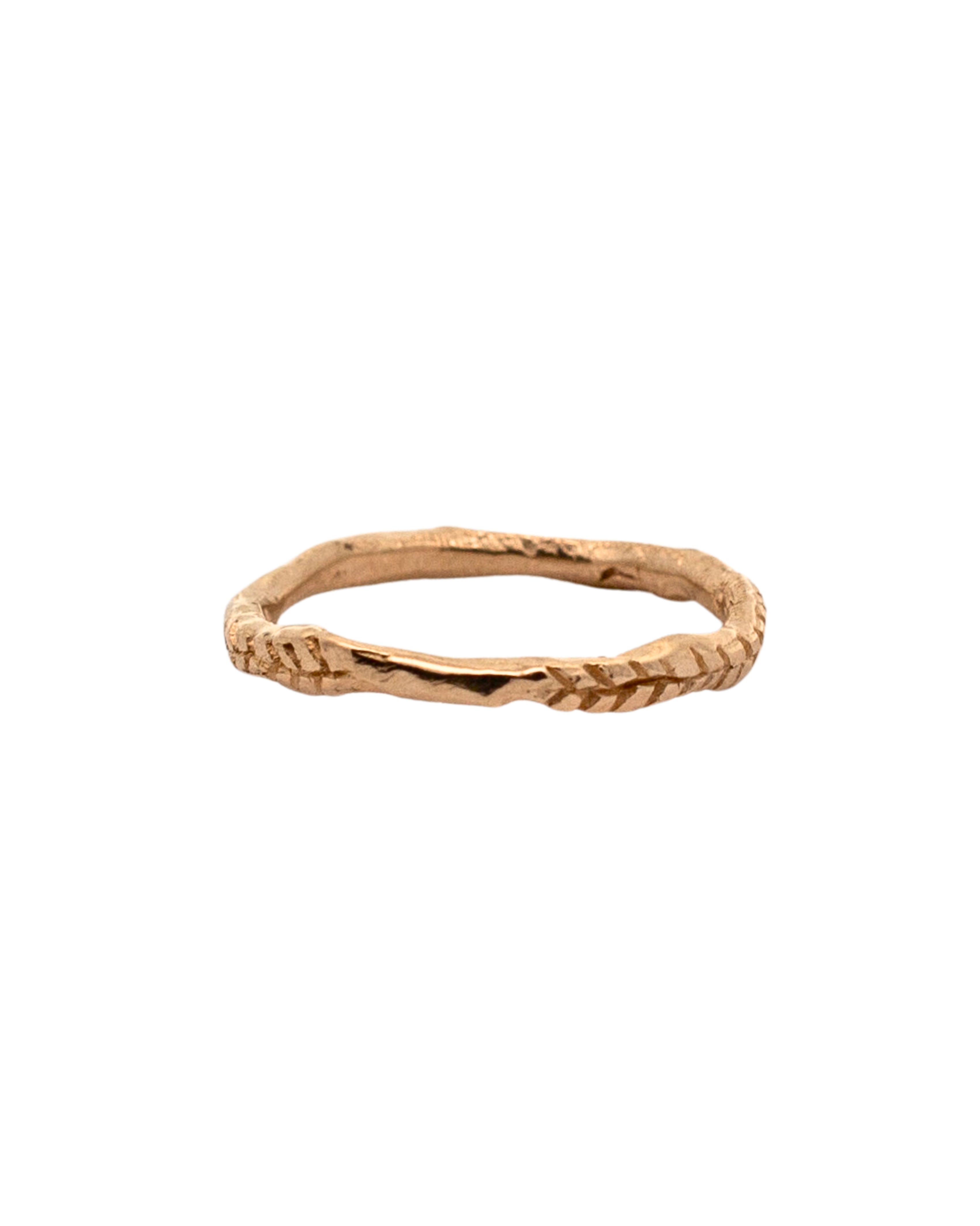 Crooked Fern Stacking Ring in Fairmined Gold