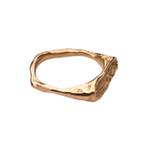 Detail of Fossil Fern Motif on FRIKA Wide Stacker Ring