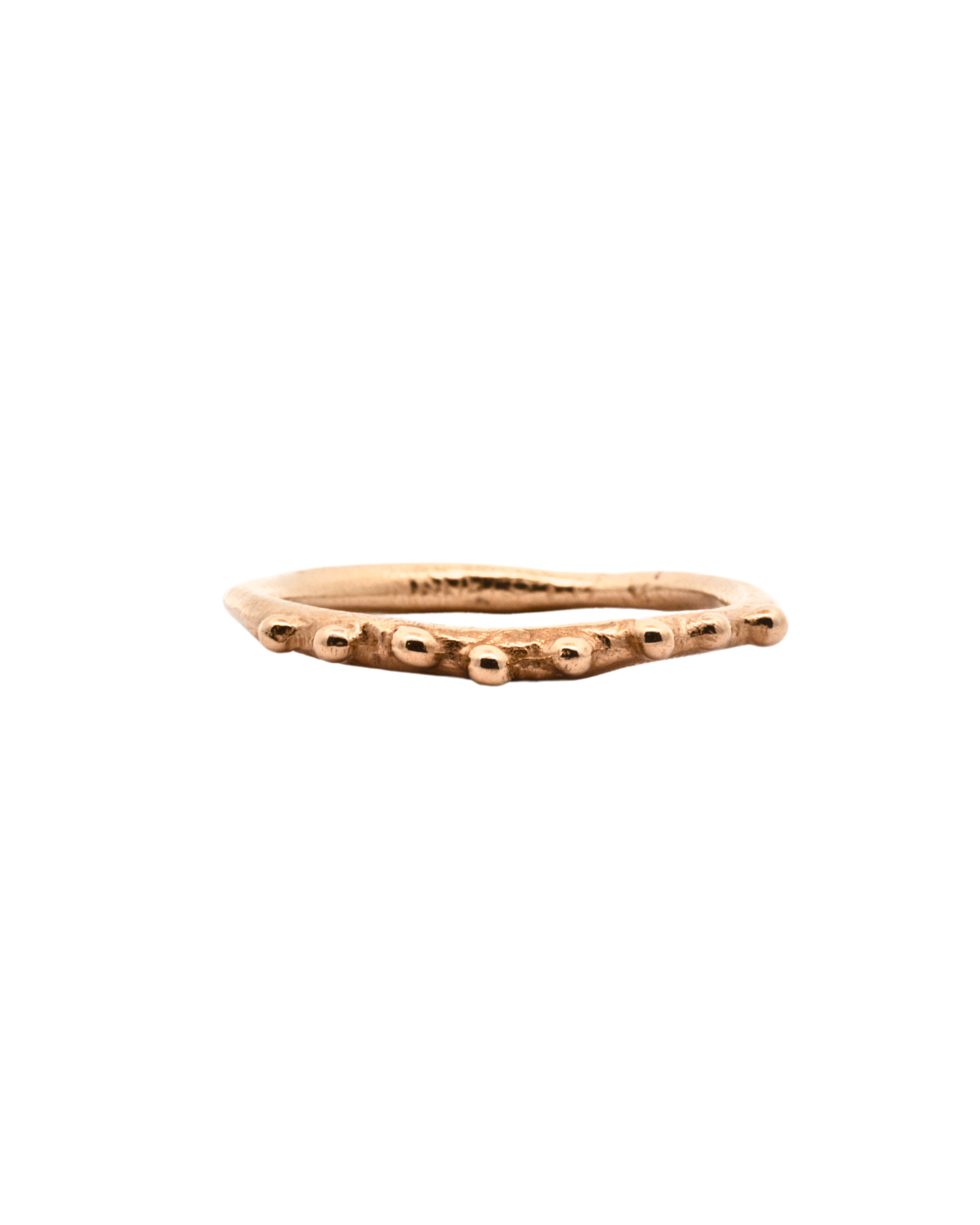 Dotted Madrone Ring in Fairmined Gold with Eight Tiny Dots