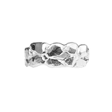 ERNA Wide Band Floral Ring - Sterling Silver