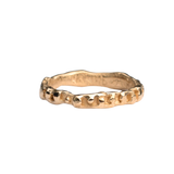HALLE Ring in Fairmined Gold with Dotted Detail and Melted Edges