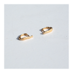 Hand-Carved Crooked Fern Huggie Hoops with Sculptural Design