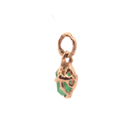 Hand-Carved Emerald Charm with Sculptural Design