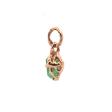 Hand-Carved Emerald Charm with Sculptural Design