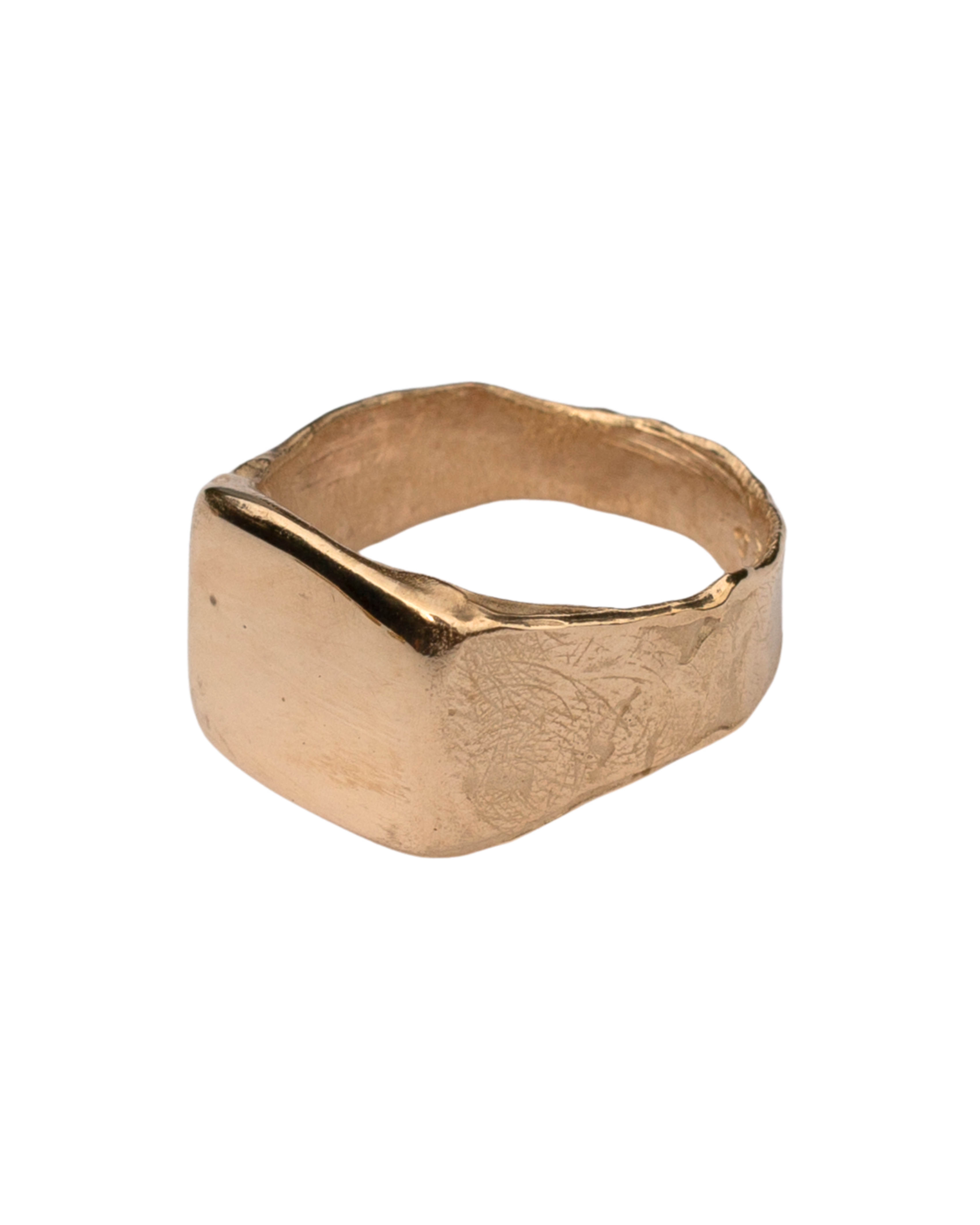 Hand-Carved HANSI Ring Showcasing Distorted Edges