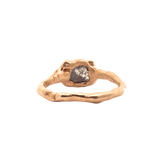 Hand-Carved Ring with Rustic Salt and Pepper Diamond