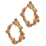 IDUN Floral Hoop Huggie Earrings in 14K Yellow Fairmined Gold