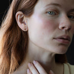 IDUN Gem Flower Earrings Displayed