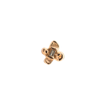 IDUN Gem Flower Earrings in 14K Yellow Fairmined Gold with Ruby Baguettes