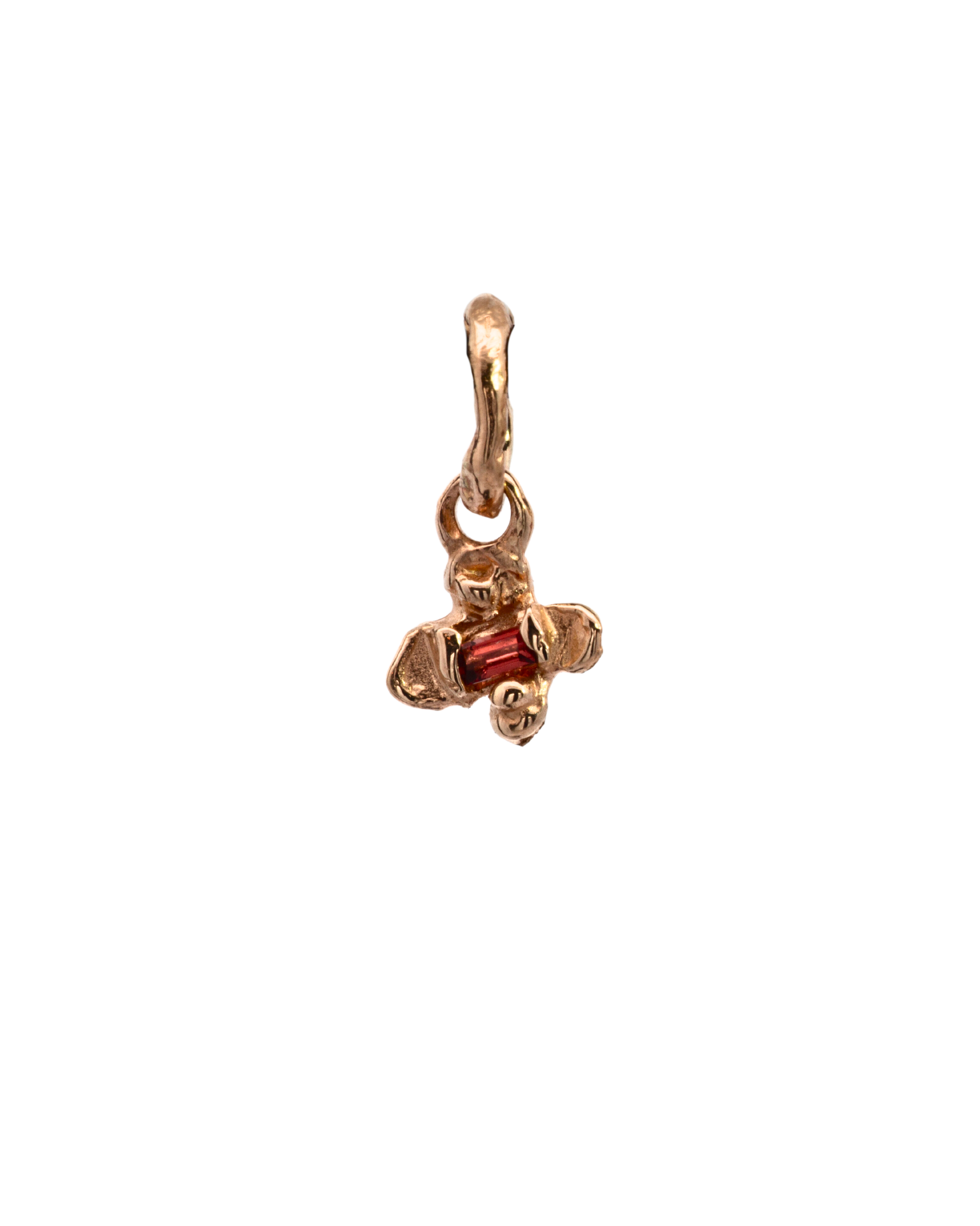 IDUN charm in 14k gold with four-petal flower design by Siri Hansdotter