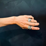 WORKSHOP RING No. 1 - Silver, diamond, ruby, sapphires.