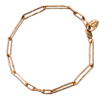 JONSI Slub Link Bracelet in Fairmined Gold with Textured Links