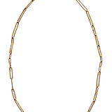 JONSI Slub Link Chain Necklace in Fairmined Gold with Variegated Links