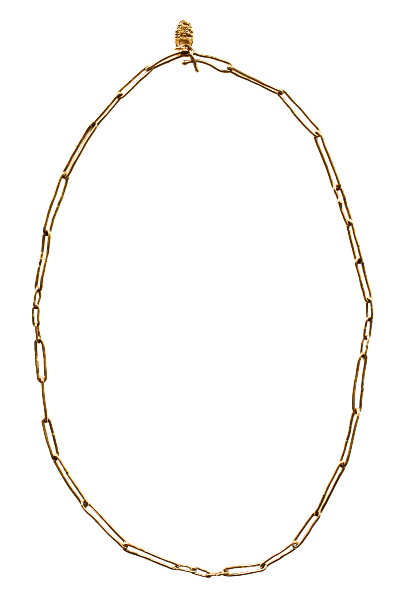 JONSI Slub Link Chain Necklace in Fairmined Gold with Variegated Links