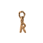 LETTER Hoop Charm in 14K Yellow Fairmined Gold