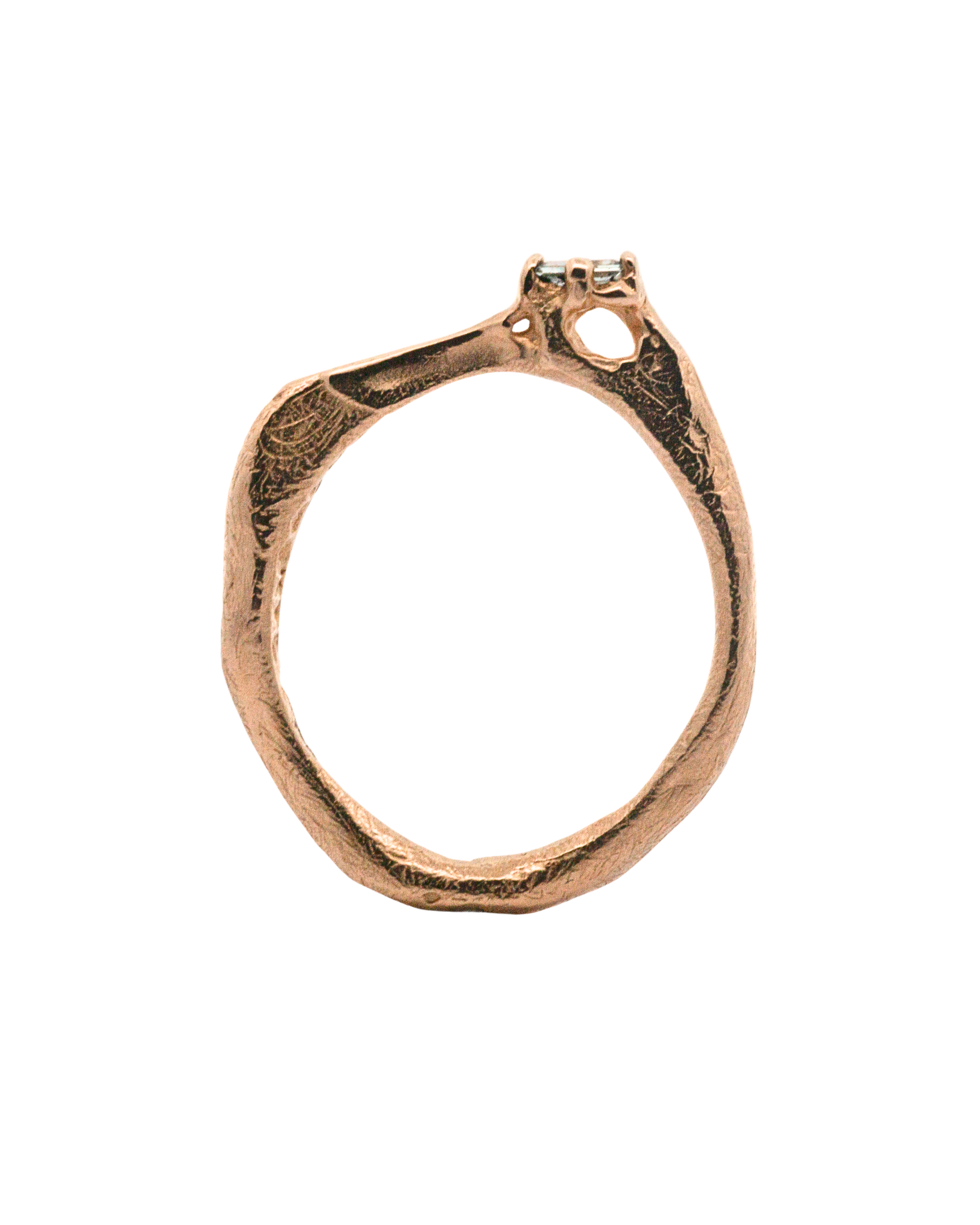 LOTTE Stacker Ring with Ruby Baguette in 14K Fairmined Gold