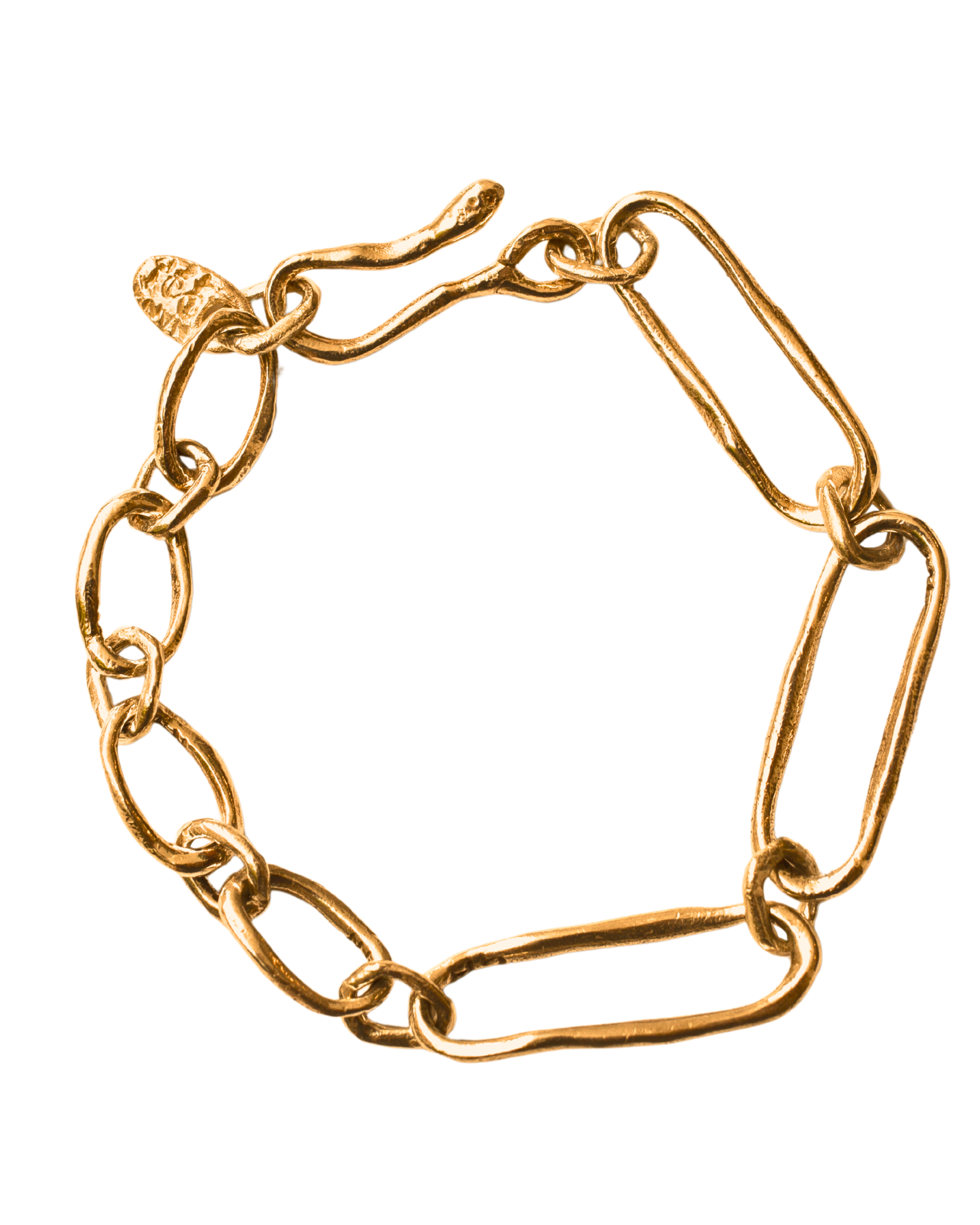 Madrone Little Big Link Bracelet in Fairmined Gold with Organic Flowing Links