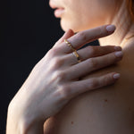 Model Wearing ESPEN Ring with Elegant Style