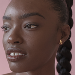 Model Wearing Personalized LETTER Stud Earring