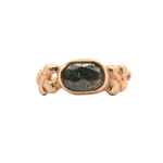 No. 71 OOAK Salt and Pepper Diamond Flower Ring in 14K Fairmined Gold