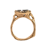 OOAK Montana Sapphire Ring with 4.75 ct Baguette-Cut Stone in 14K Fairmined Gold