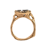 OOAK Montana Sapphire Ring with 4.75 ct Baguette-Cut Stone in 14K Fairmined Gold