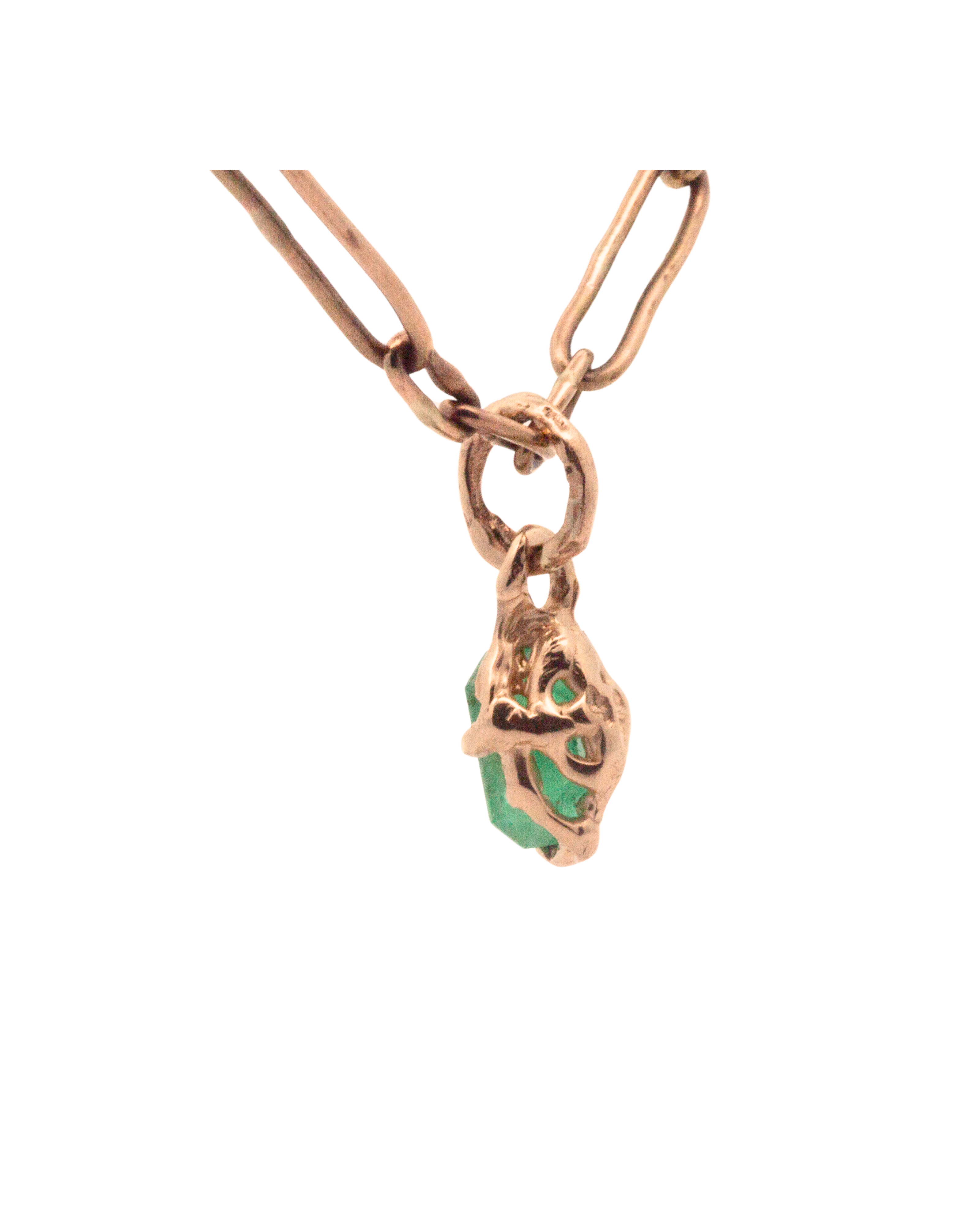 OOAK No. 68 PEEKABOO Emerald Charm with Minimalist Style