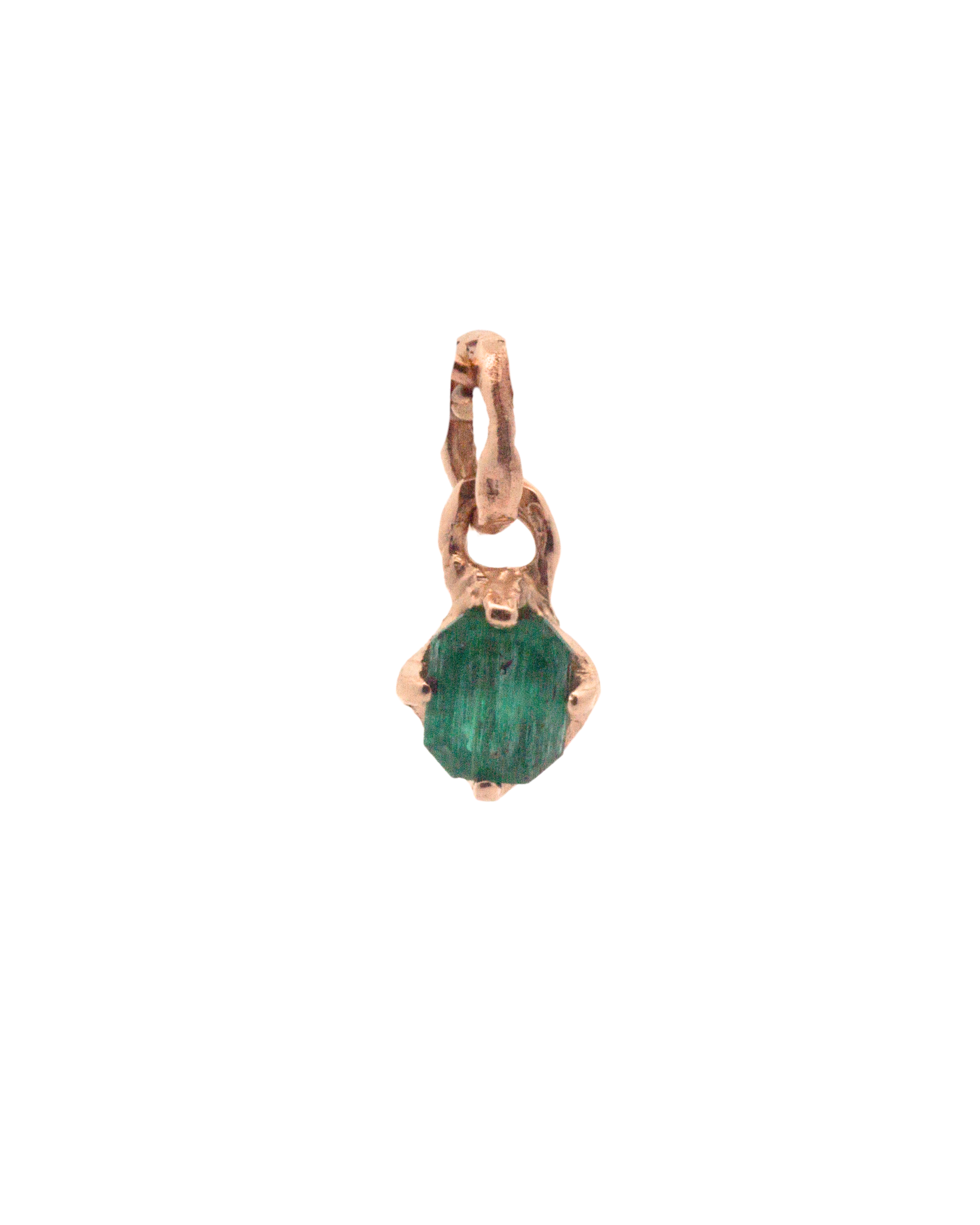 OOAK No. 69 Emerald Charm in 14K Yellow Fairmined Gold