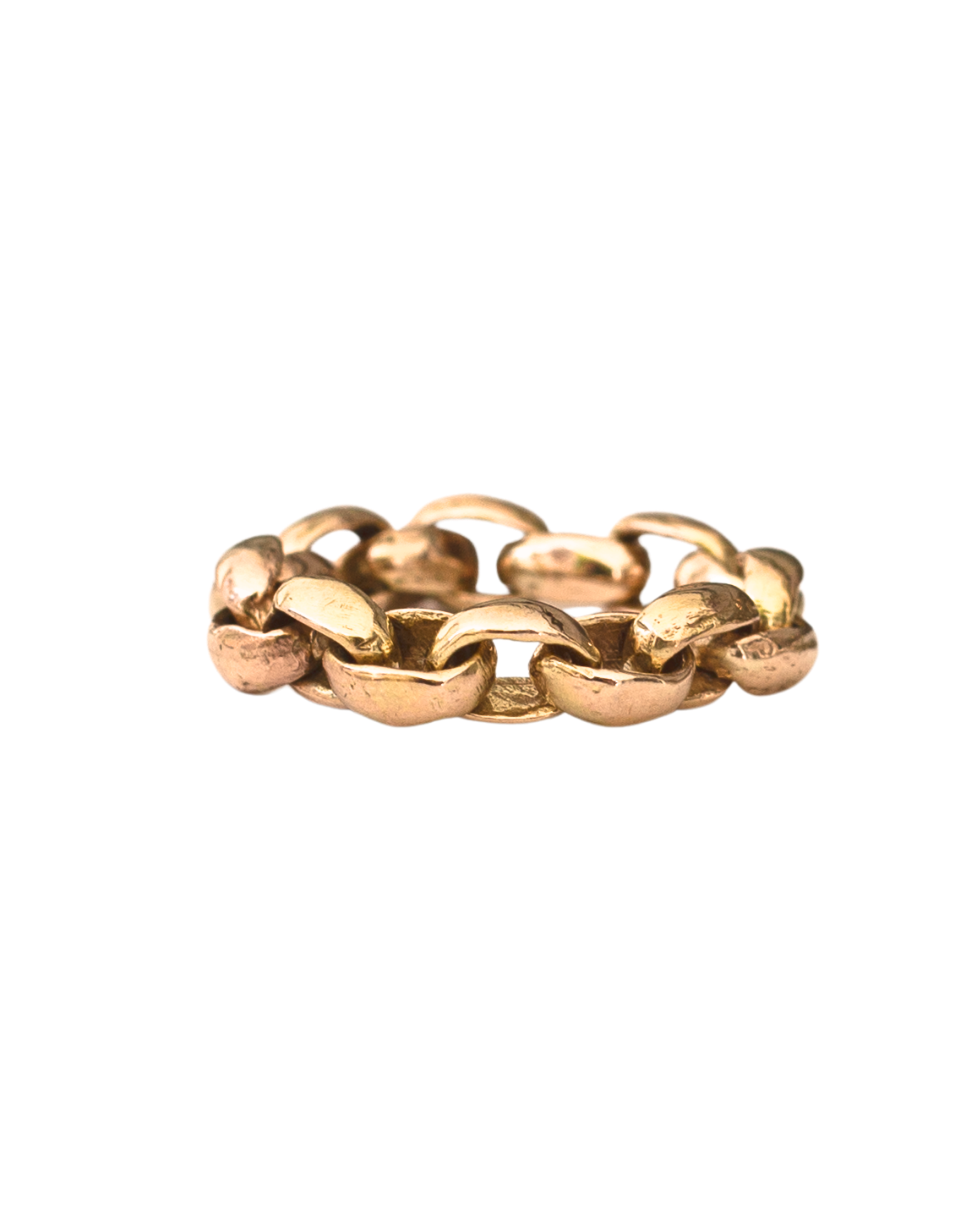 ROI Chain Link Ring in Fairmined Gold with Sculptural Design