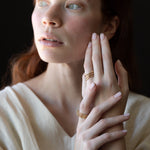 Side View of EINAR Stacking Ring Highlighting Organic Design