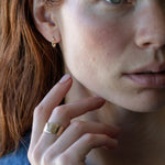 TILDA MINI Huggie Hoops Displayed with Customizable Letter Charms