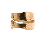 TWO RIVERS Wide Band Ring in Fairmined Gold with Wavy Edges