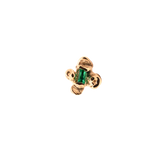 IDUN Stud Earring - Gold + Emerald