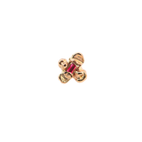 IDUN Stud Earring - Gold + Ruby