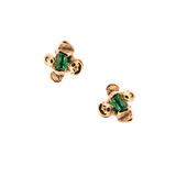 IDUN Stud Earring - Gold + Emerald