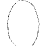 JONSI Slub Link Chain Necklace - Sterling Silver
