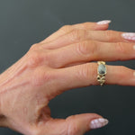 Model Wearing No. 71 OOAK Salt and Pepper Diamond Flower Ring